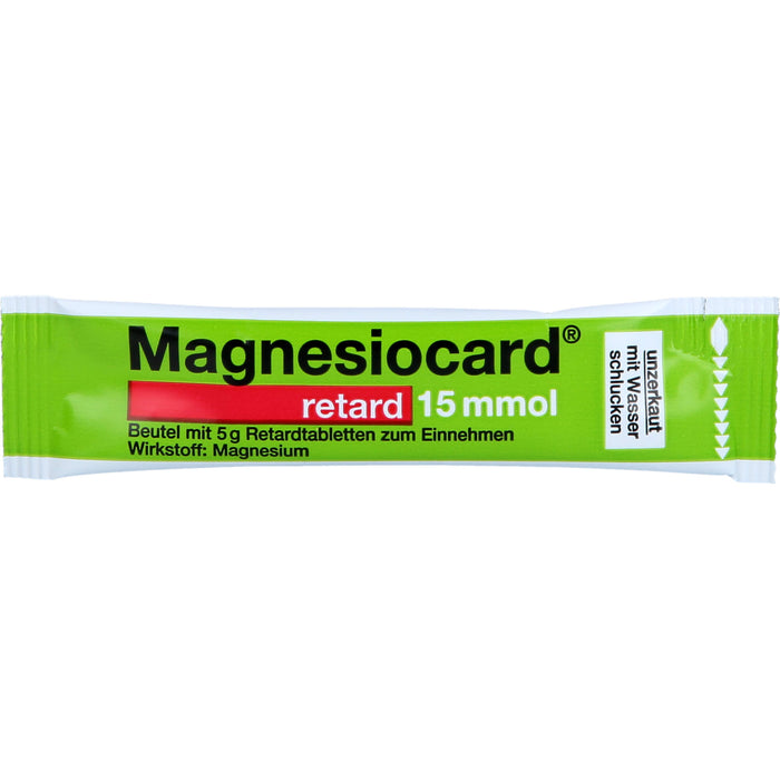 Magnesiocard retard 15 mmol Beutel mit Retardtabletten bei Magnesiummangel, 30 pc Sachets