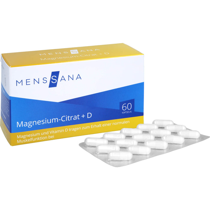 Magnesium-Citrat + D MensSana, 60 pc Capsules