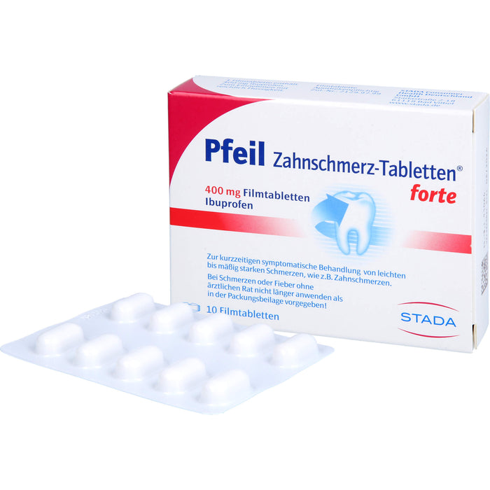 Pfeil Zahnschmerz-Tabletten forte lindert schnell, 10 pcs. Tablets