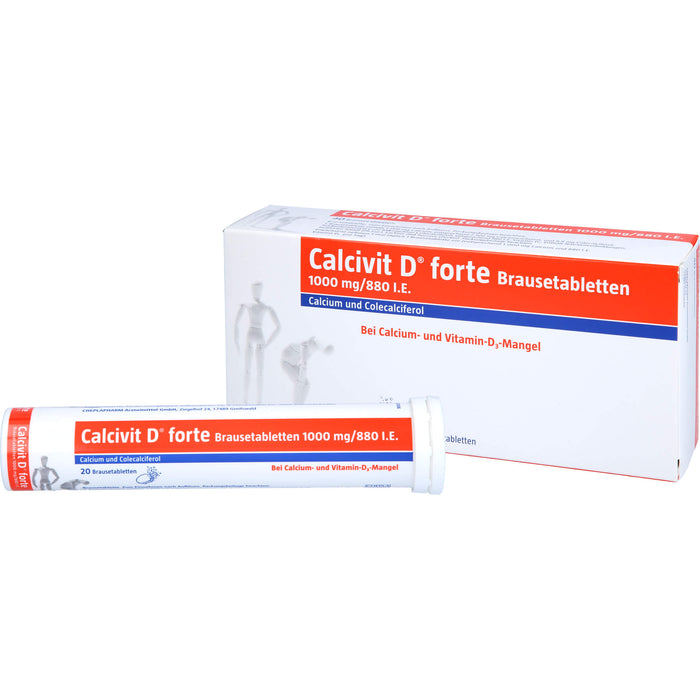 Calcivit D forte Brausetabletten, 1000 mg/880 I.E., 40 St BTA