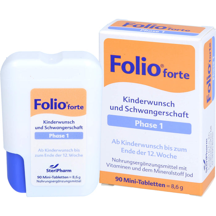 Folio forte Kinderwunsch und Schwangerschaft Phase 1 Tabletten, 90 pc Tablettes