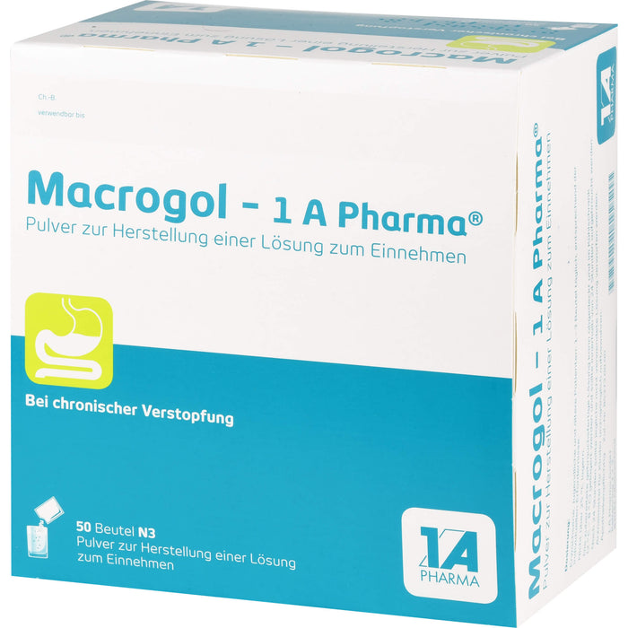 Macrogol - 1 A Pharma, Pulver zur Herstellung einer Lösung zum Einnehmen, 50 pc Sachets