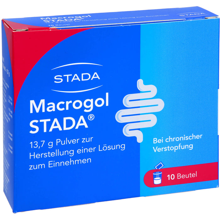 STADA Macrogol 13,7 g Pulver bei chronischer Verstopfung, 10 pcs. Sachets