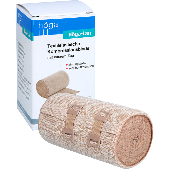 Höga-Lan textilelastische Kompressionsbinde mit kurzem Zug 10 cm x 5 m, 1 pc Bandage