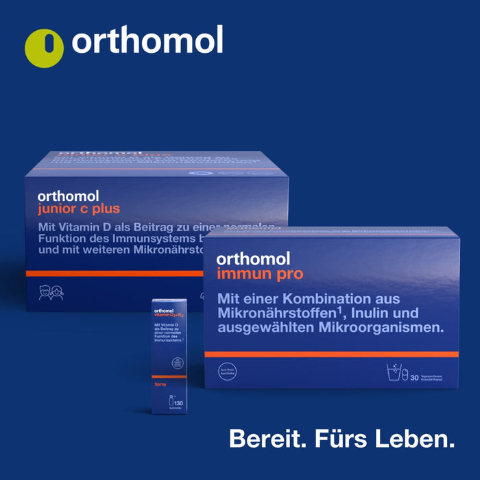 Orthomol Immun - Mikronährstoffe zur Unterstützung des Immunsystems - mit Vitamin C, Vitamin D und Zink - Menthol-Himbeere, 30 St. Tagesportionen