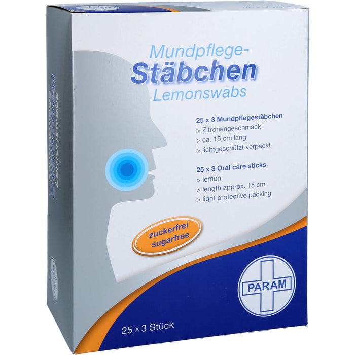 Lemon Swabs Mundpflegestäbchen Zitrone, 25X3 St STB