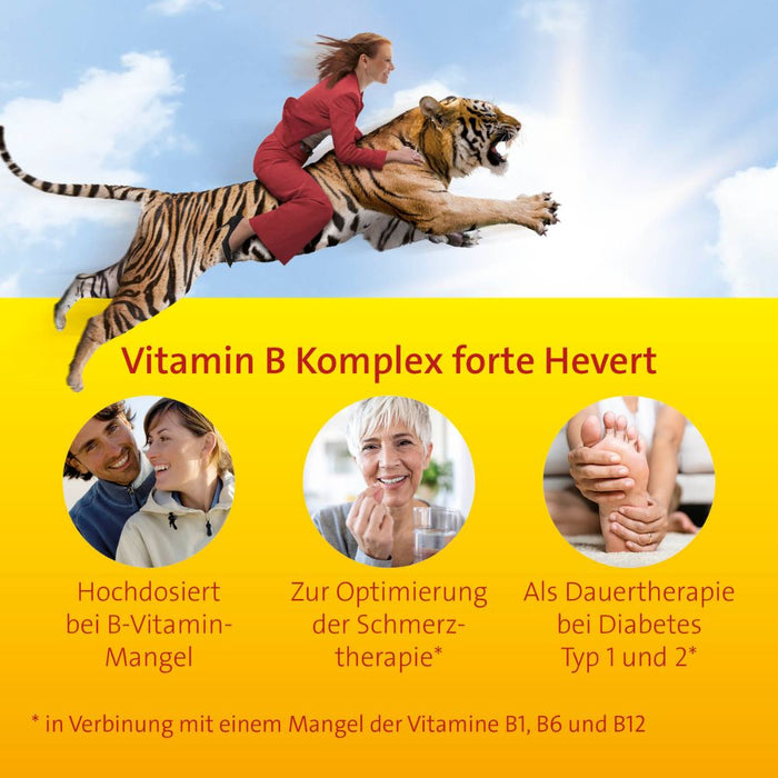 Vitamin B-Komplex forte Hevert, 100 mg/ 50 mg/ 0,5 mg, Tabletten, 60 pc Tablettes