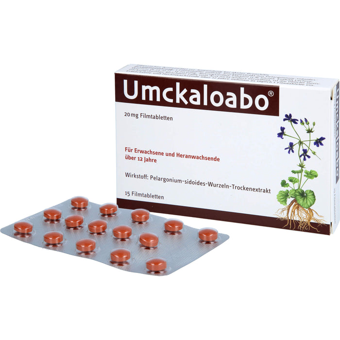 Umckaloabo 20 mg Filmtabletten, 15 pc Tablettes