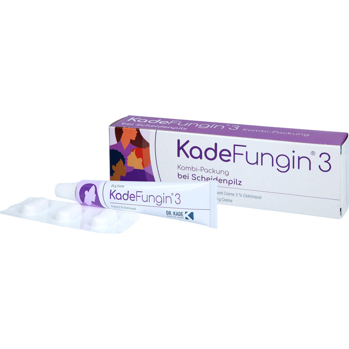 KadeFungin 3 Kombi-Packung Vaginaltabletten und Creme, 1 pc Paquet combiné