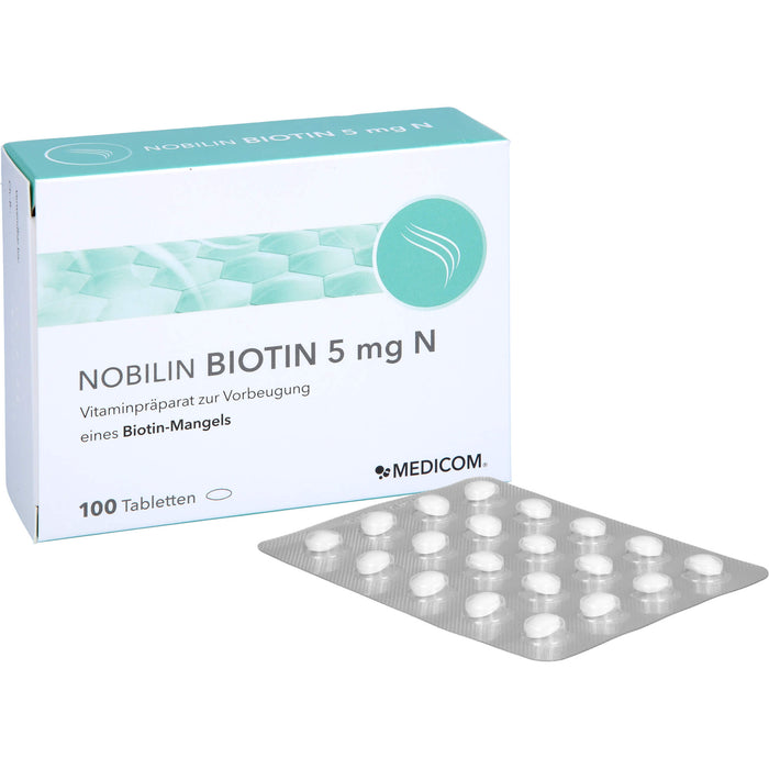 NOBILIN BIOTIN 5 mg Tabletten gegen Biotinmangel, 100 pc Tablettes