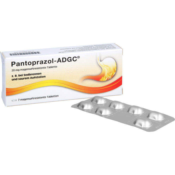 Pantoprazol-ADGC bei Sodbrennen und saurem Aufstoßen Tabletten, 7 St. Tabletten