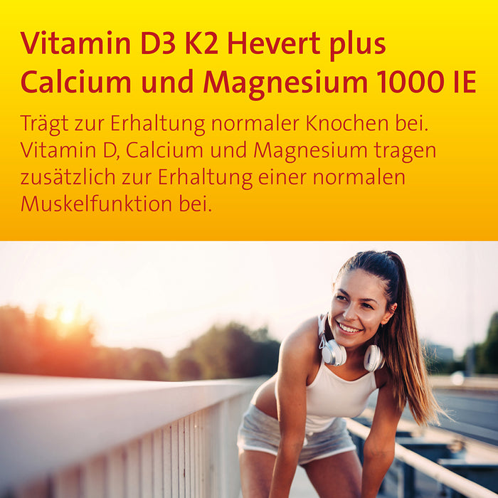 Vitamin D3 K2 Hevert plus Calcium und Magnesium 1000 IE Kapseln, 60 pcs. Capsules