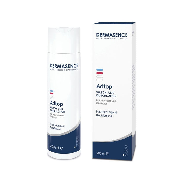 DERMASENCE Adtop Wasch- und Duschlotion hautberuhigend und rückfettend, 200 ml Lotion