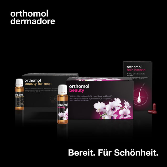 Orthomol Beauty für Frauen - für Haut, Haare und Nägel - mit Coenzym Q10, Biotin und Zink - Nachfüllpackung mit Trinkampullen, 30 pcs. Daily portions