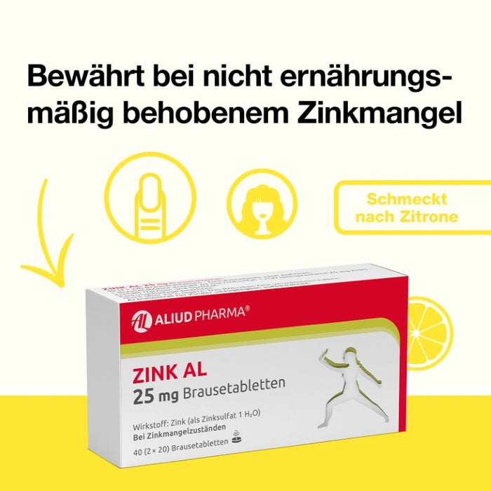 Zink AL 25 mg Brausetabletten, 40 pcs. Tablets