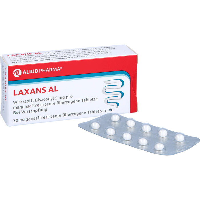 Laxans AL überzogene Tabletten bei Verstopfung, 30 pc Tablettes