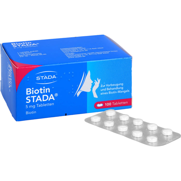 Biotin STADA 5 mg Tabletten, 100 pc Tablettes