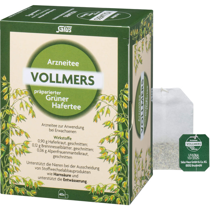 Salus VOLLMERS Grüner Hafertee Filterbeutel, 40 St. Filterbeutel