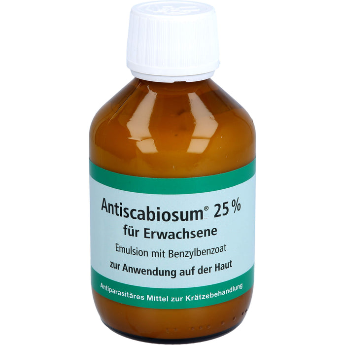 Antiscabiosum 25 % für Erwachsene Emulsion bei Krätze, 200 ml Solution
