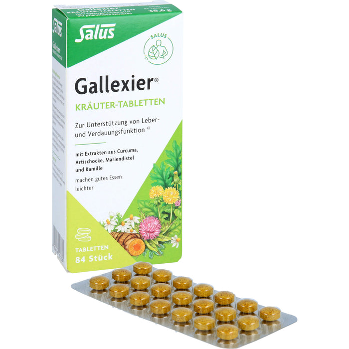 Gallexier Kräuter-Tabletten, 84 pcs. Tablets