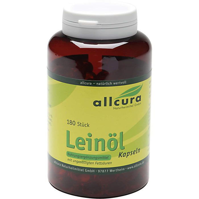 Allcura Leinöl Kapseln, 180 pcs. Capsules