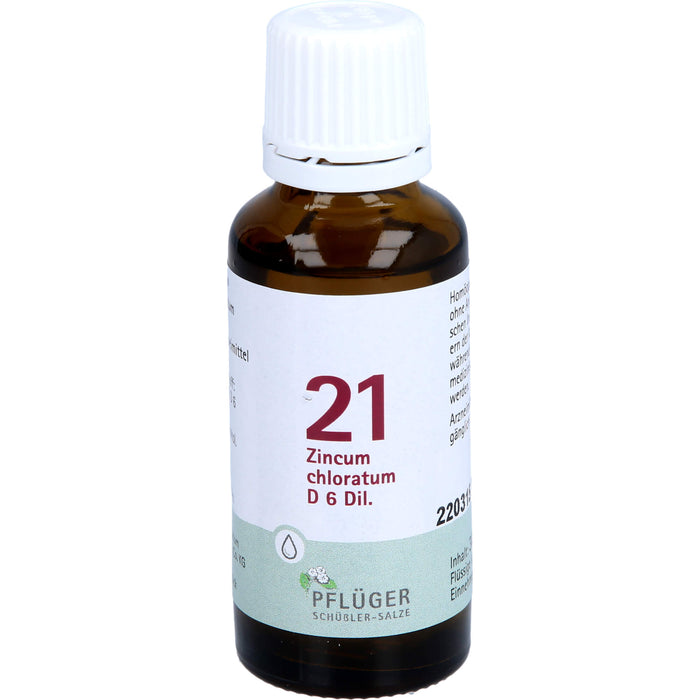 Biochemie Nr.21 Zincum chloratum D6 Pflüger Dil., 30 ml TRO