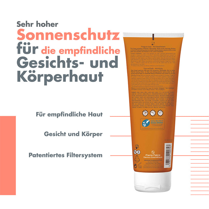 Avène Sonnenmilch SPF 50+, 250 ml Cream