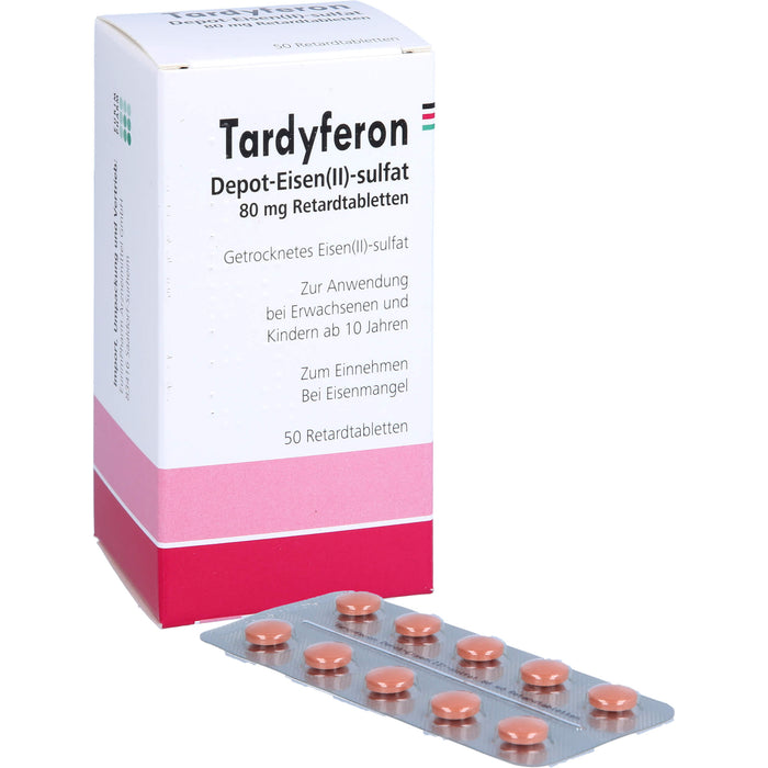 Tardyferon Depot-Eisen(II)-sulfat 80 mg Eurim Retardtabletten, 50 pcs. Tablets