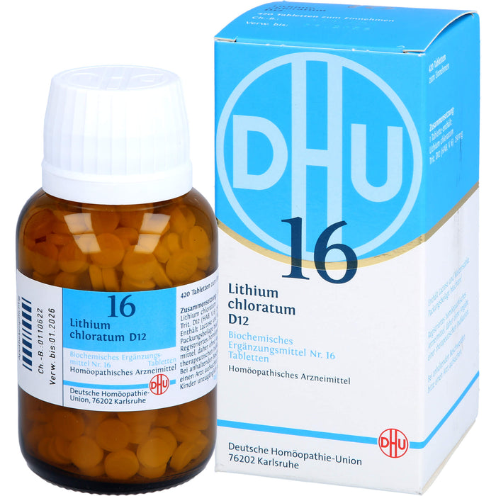 DHU Schüßler-Salz Nr. 16 Lithium chloratum D12 Tabletten, 420 St. Tabletten