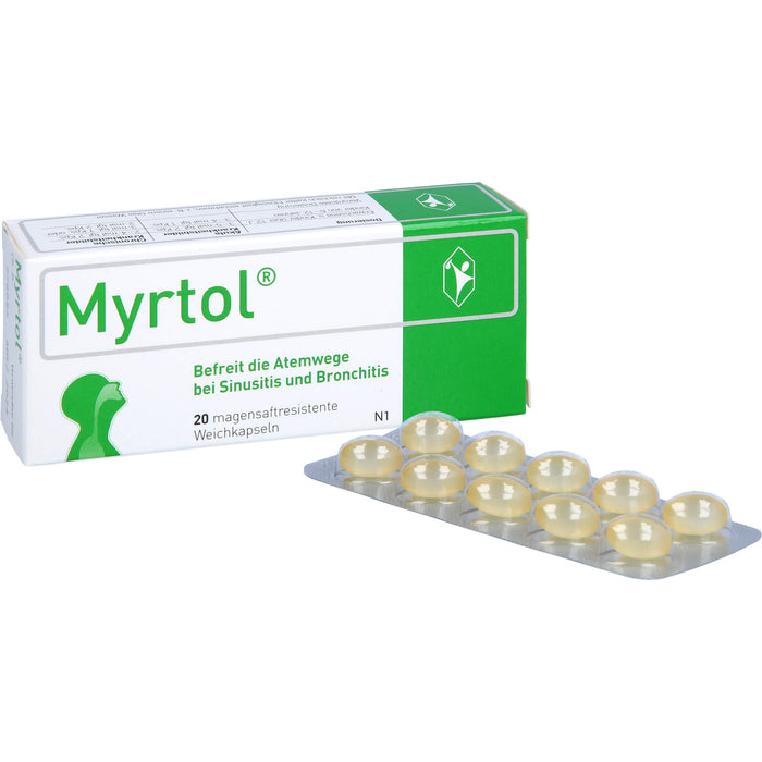 Myrtol, 120 mg, magensaftresistente Weichkapseln, 20 pcs. Capsules