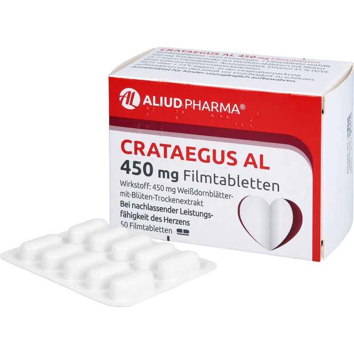 Crataegus AL 450 mg Filmtabletten, 50 pc Tablettes