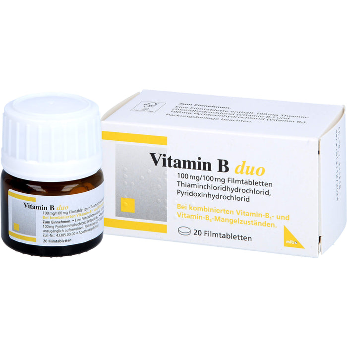 mibe Vitamin B duo Filmtabletten, 20 pc Tablettes