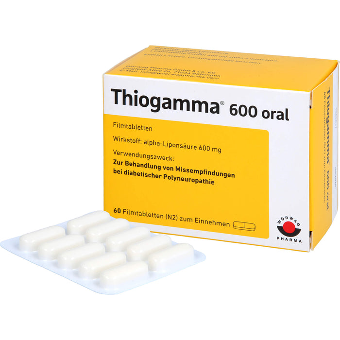 Thiogamma 600 oral Filmtbl., 60 pc Tablettes