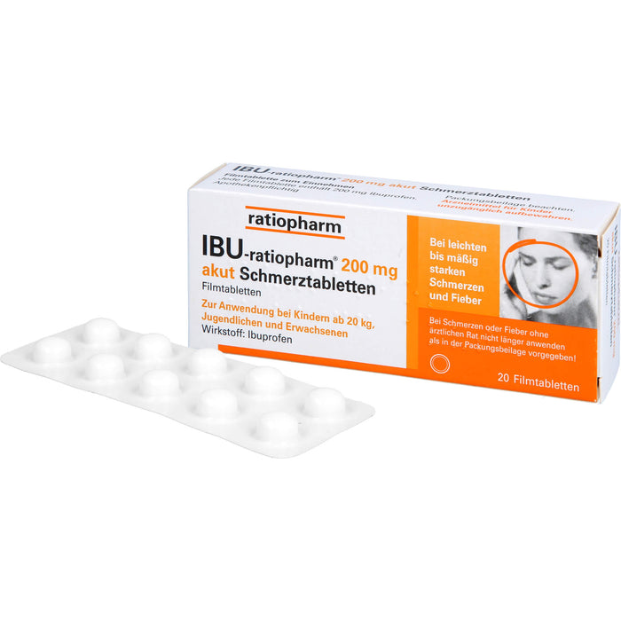 Ibu-ratiopharm 200 akut Tabletten, 20 St. Tabletten