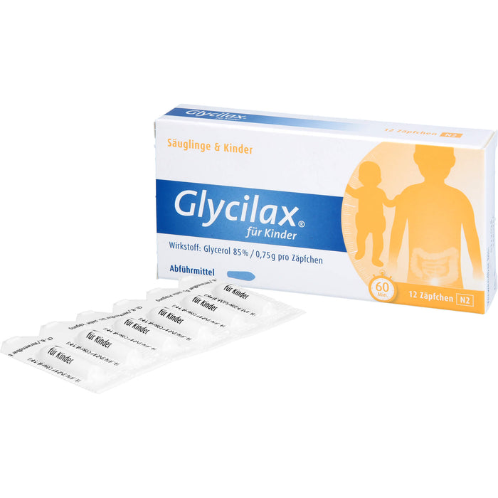 Glycilax für Kinder Abführmittel Zäpfchen, 12 pcs. Suppositories