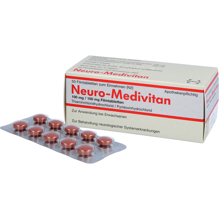 Neuro-Medivitan, 100 mg/100 mg, Filmtabletten, 50 St FTA